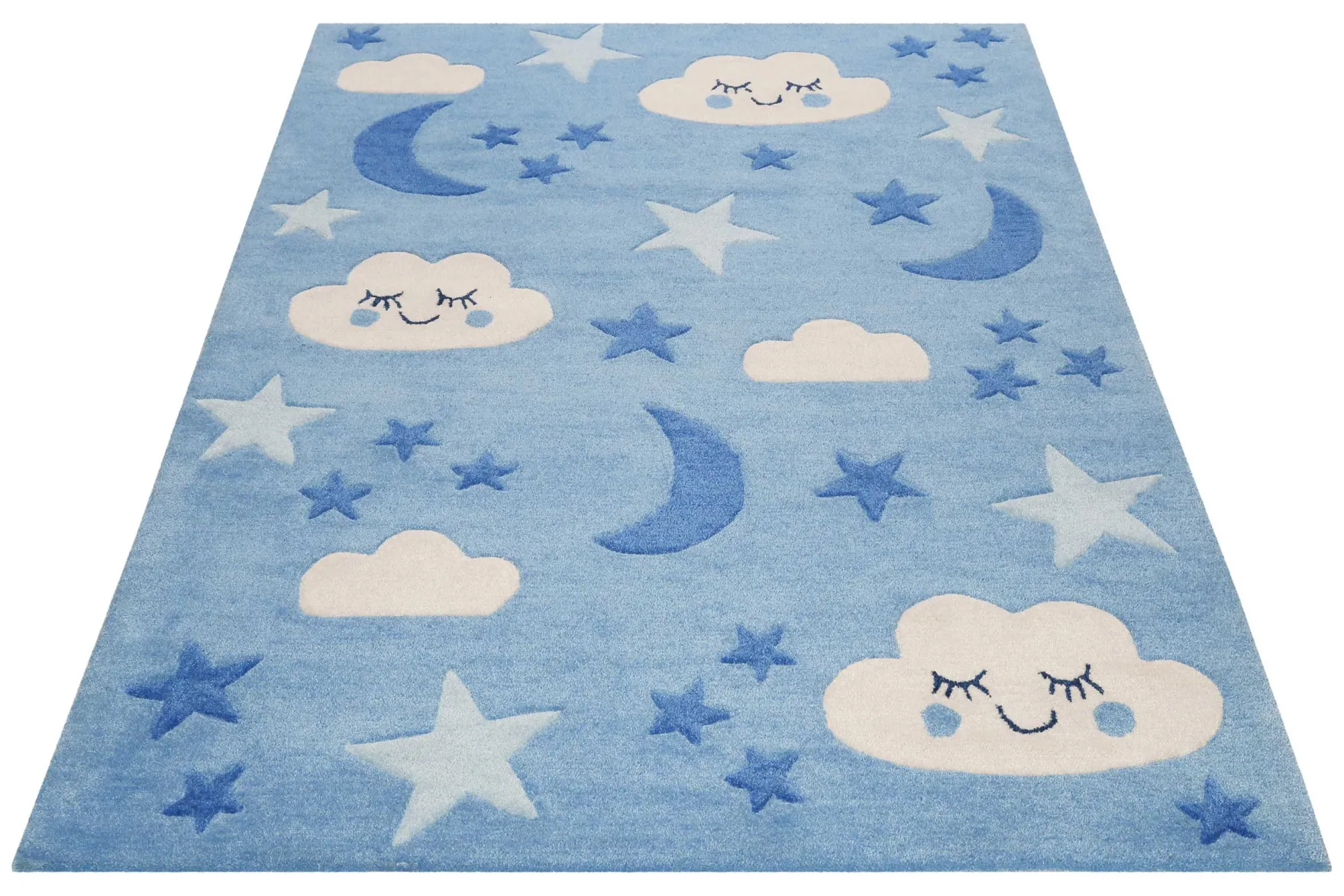 Kinderteppich Blau "LaLeLU" Smart Kids