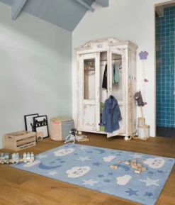 Kinderteppich Blau