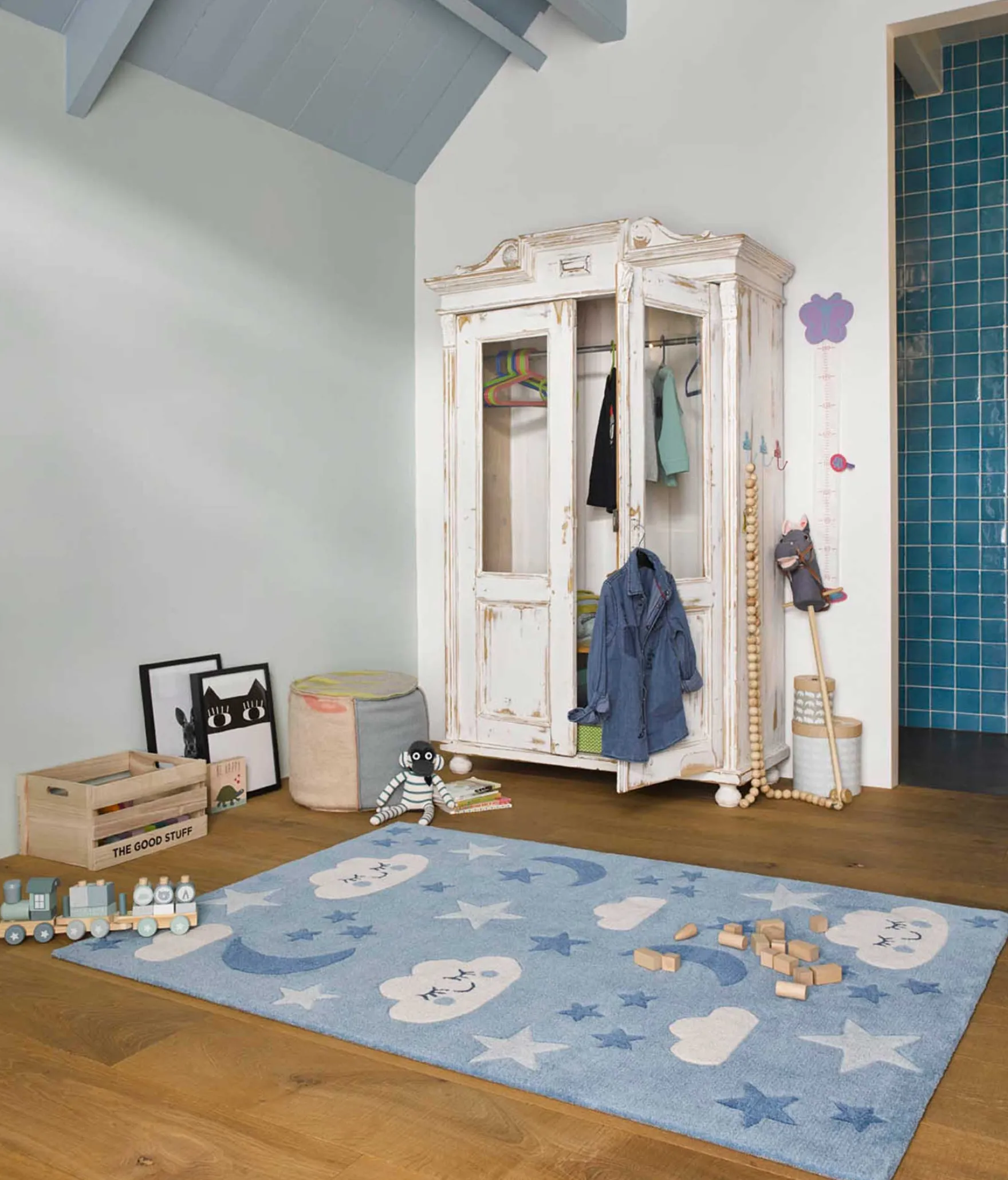 Kinderteppich Blau "LaLeLU" Smart Kids