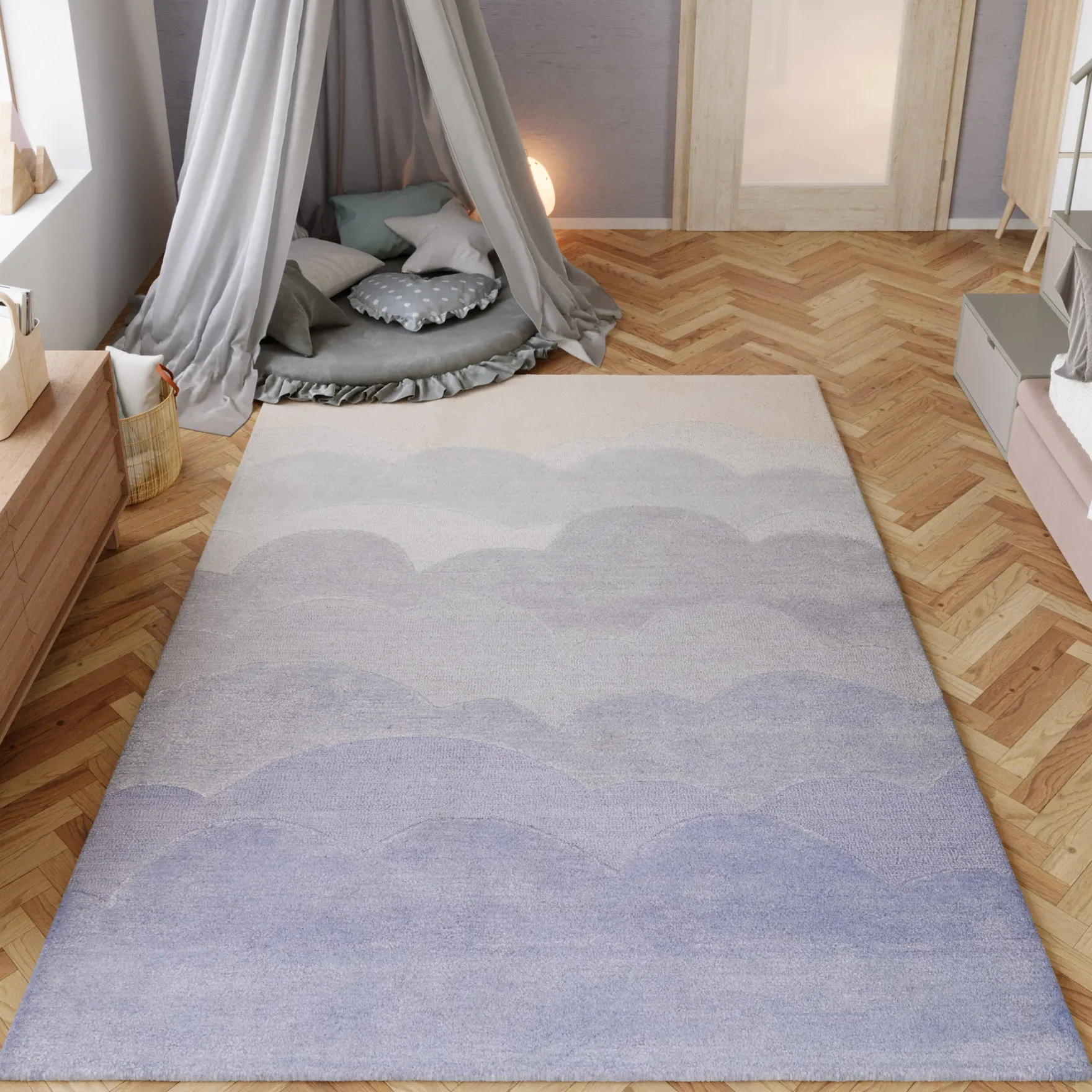 Kinderteppich Blau "Mika" Smart Kids