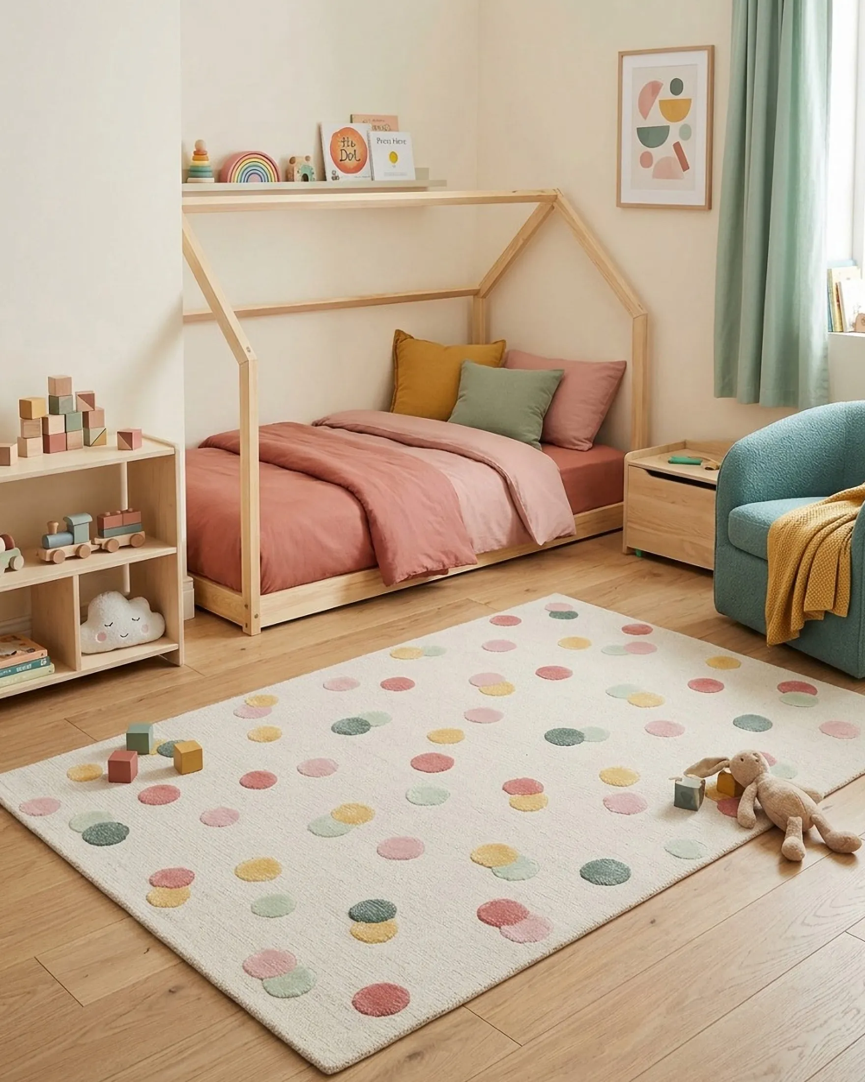 Kinderteppich Creme Bunt "Dana" Smart Kids