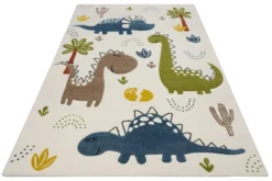 Kinderteppich Creme Weiß 
