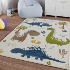 Kinderteppich Creme Weiß 