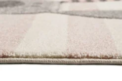 Kinderteppich rosa grau beige 