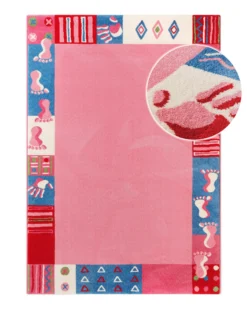 Kinderteppich Rosa Pink
