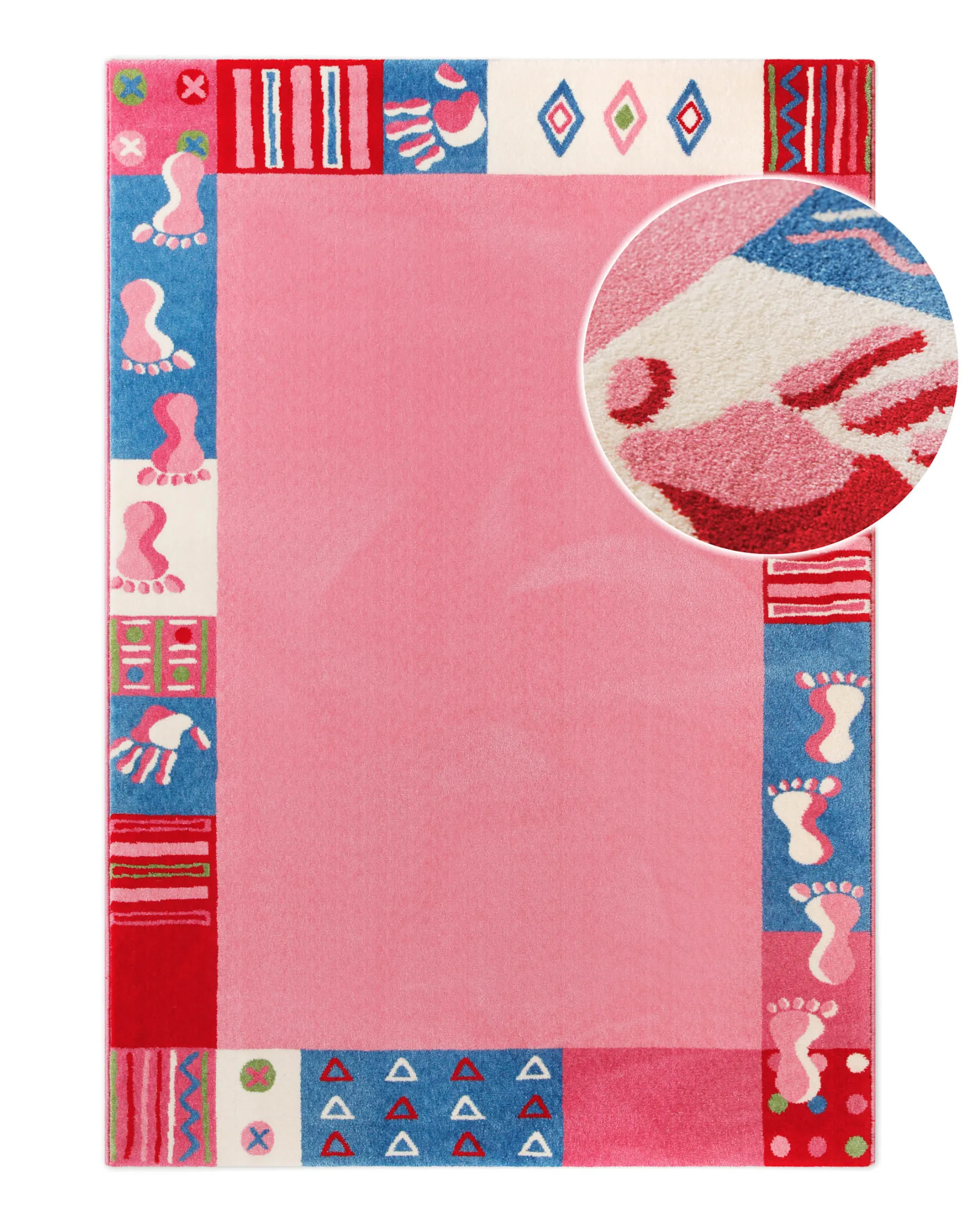 Kinderteppich Rosa Pink "Hand&Feet" WECONhome