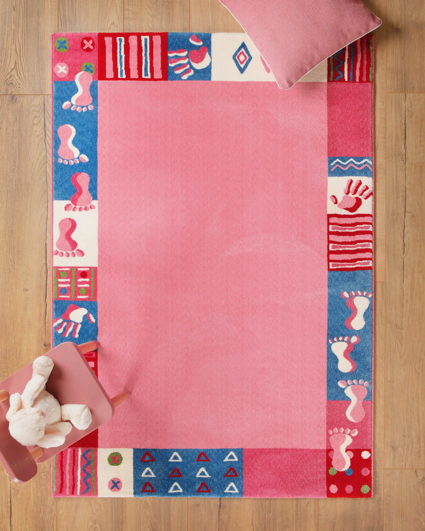 Kinderteppich Rosa Pink "Hand&Feet" WECONhome