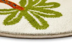 Kinderteppich Rund Creme Weiß