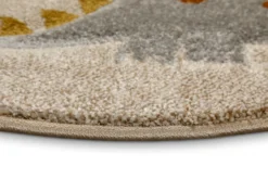 Kinderteppich Rund Sand Beige meliert