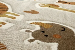 Kinderteppich Rund Sand Beige meliert "Nala & Friends" Smart Kids