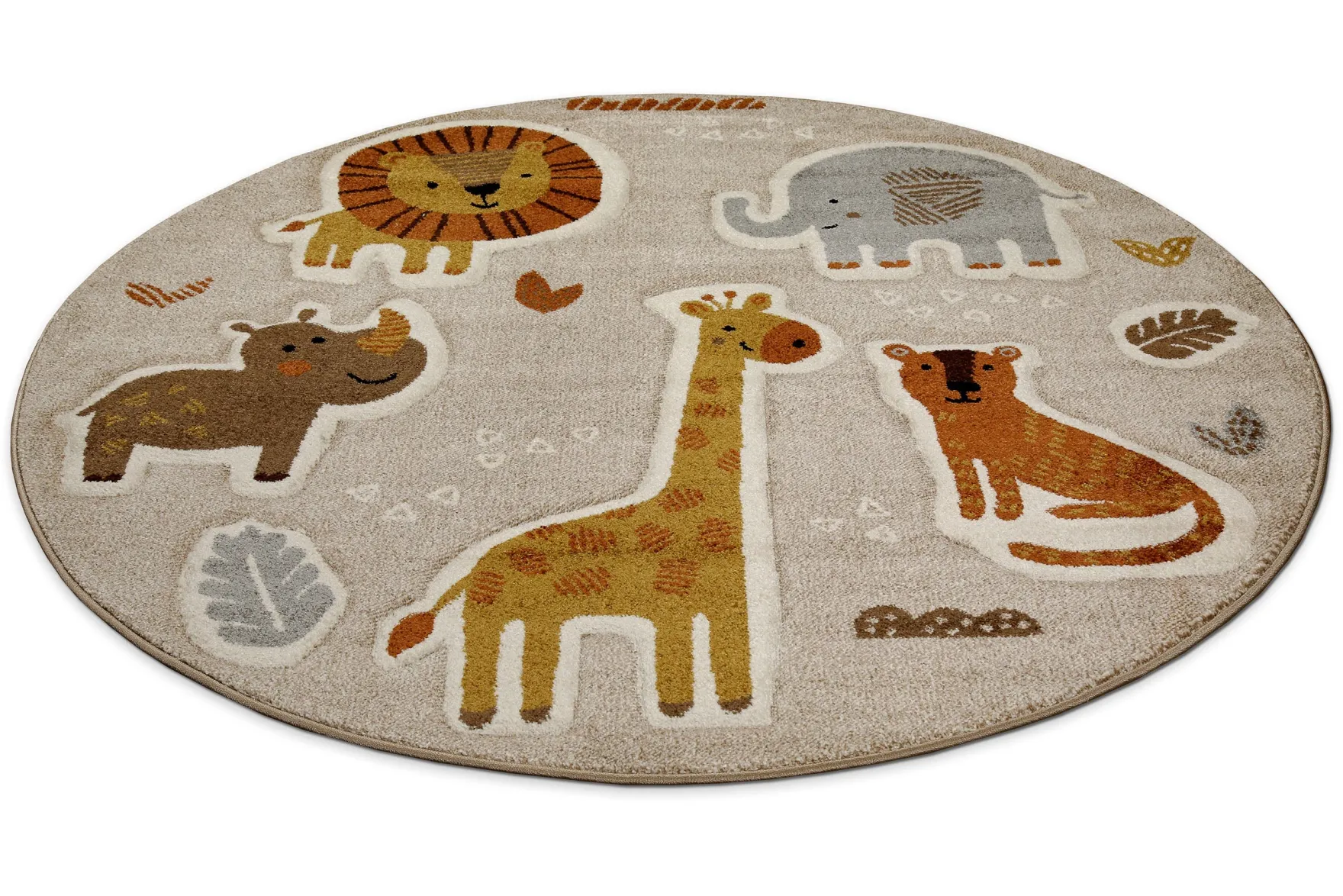 Kinderteppich Rund Sand Beige meliert "Nala & Friends" Smart Kids