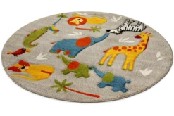Kinderteppich Rund Sand Beige meliert "Benny & Friends" Smart Kids