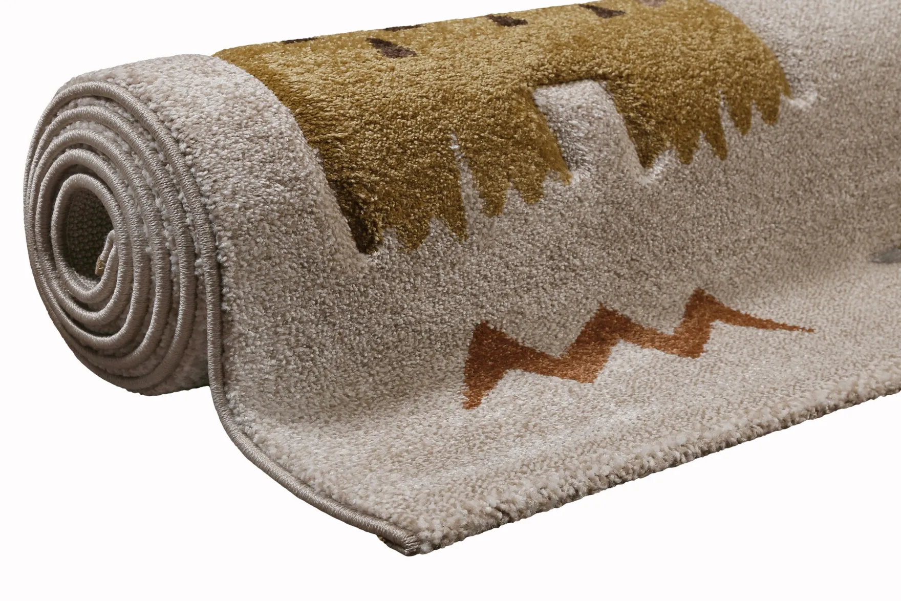 Kinderteppich Sand Beige meliert "T-Rex & Friends" Smart Kids
