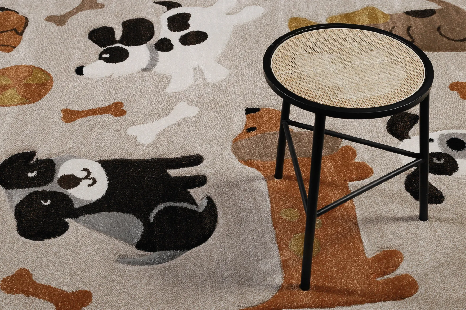 Kinderteppich Sand Beige meliert "Rocky & Friends" Smart Kids