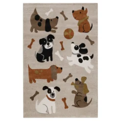 Kinderteppich Sand Beige meliert