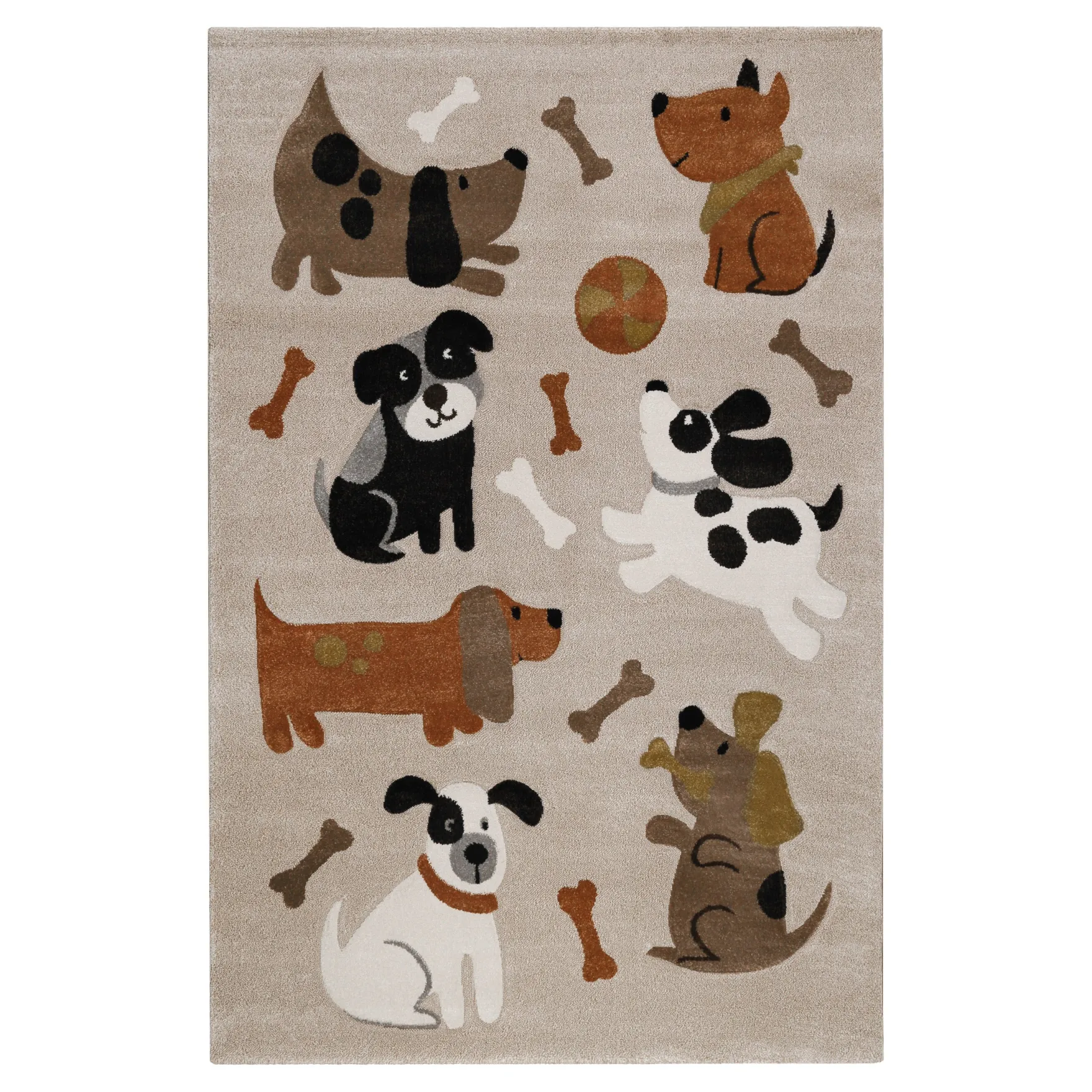Kinderteppich Sand Beige meliert "Rocky & Friends" Smart Kids
