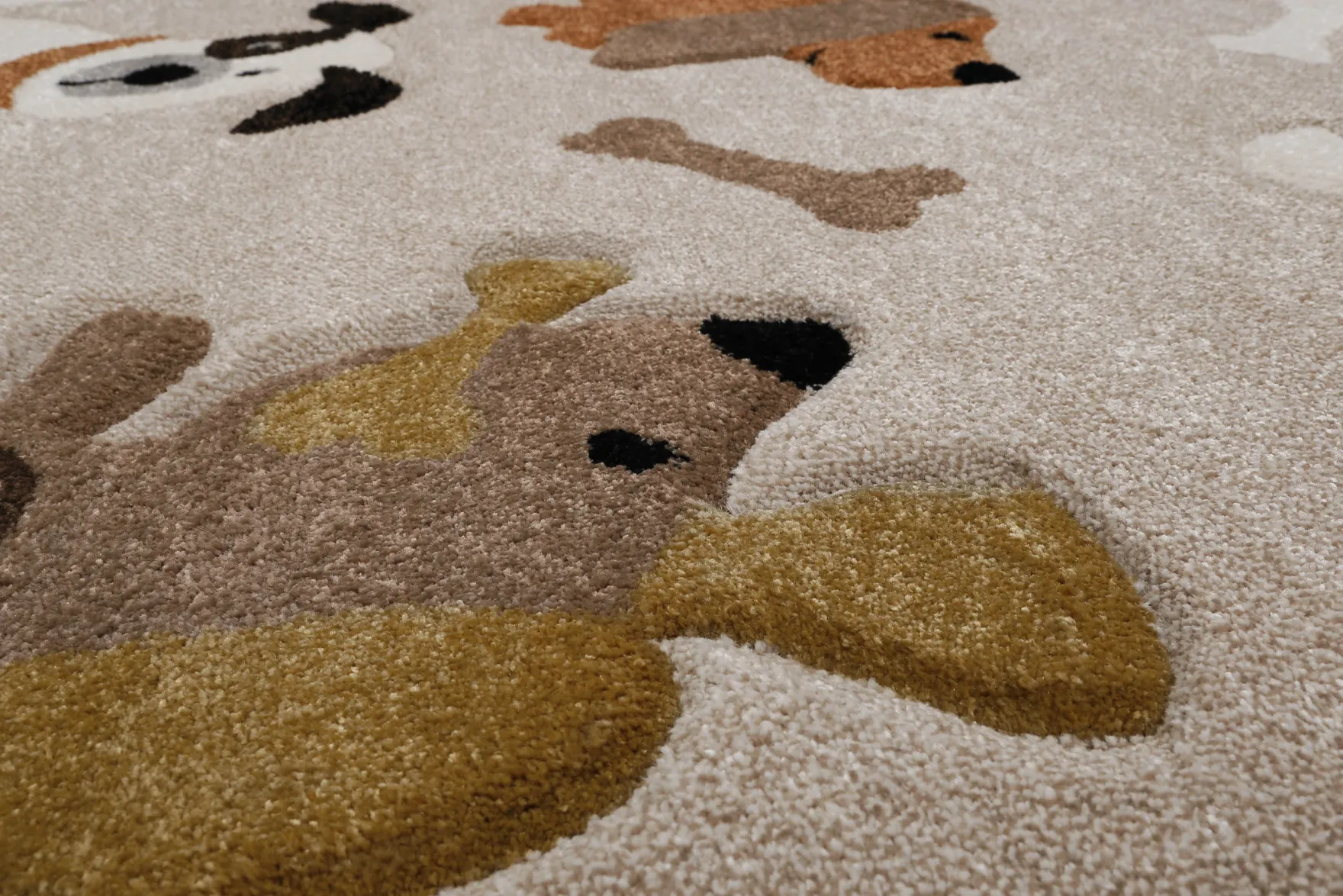 Kinderteppich Sand Beige meliert "Rocky & Friends" Smart Kids