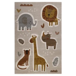 Kinderteppich Sand Beige meliert