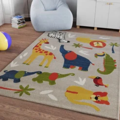 Kinderteppich Sand Beige meliert