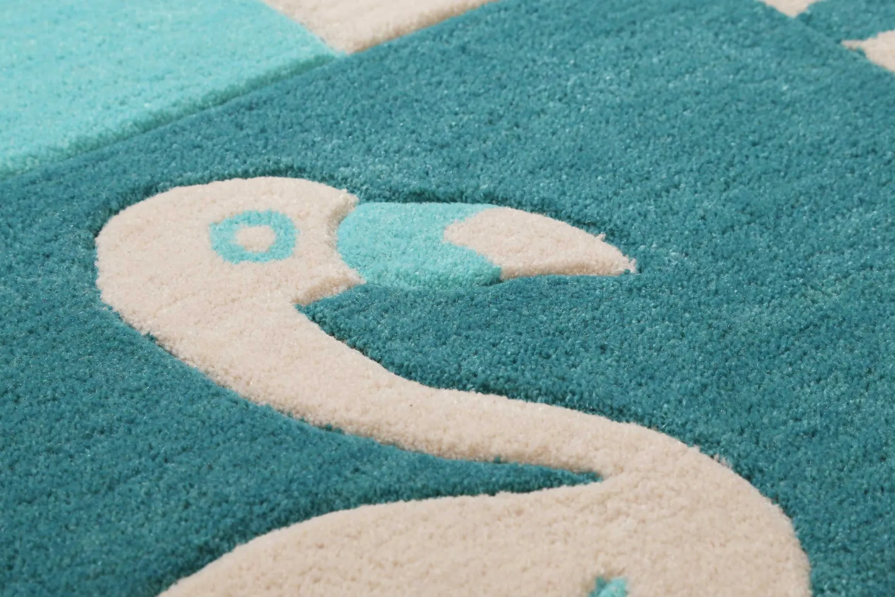 Kinderteppich Türkis "Fruity Flamingo" Smart Kids