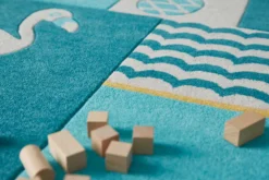 Kinderteppich Türkis