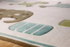 Kinderzimmer Teppich beige bunt