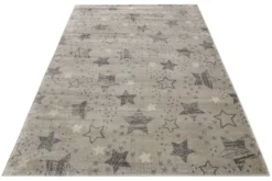 Kinderzimmer Teppich 160x230 Braun Sterne