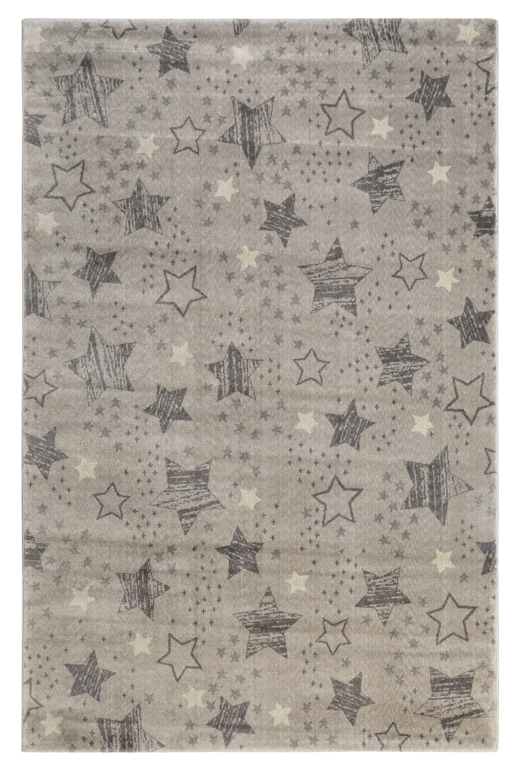 Kinderzimmer Teppich 160x230 Braun Sterne