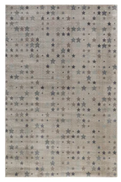 Kinderzimmer Teppich 160x230 Braun Grau Kleine Sterne