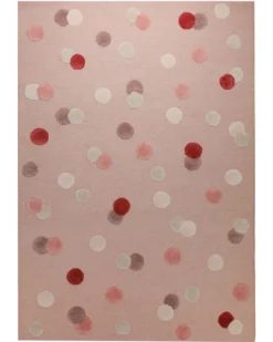 Konfetti auf Blush - Handtuft Wolle 160 x 230 cm
