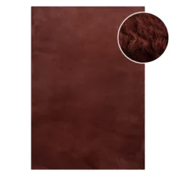 Kunstfell Teppich Bordeaux flauschig und weich 