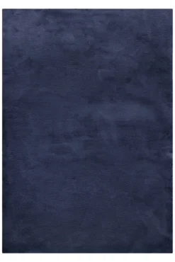 Kunstfell Teppich Dunkelblau flauschig und weich