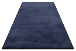Kunstfell Teppich Dunkelblau flauschig und weich