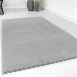 Kunstfell Teppich Hellgrau soft & weich "Villa Rosso" Homie Living