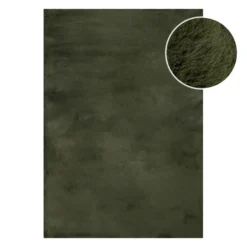 Kunstfell Teppich Olive flauschig und weich "Anna" WECONhome Basics