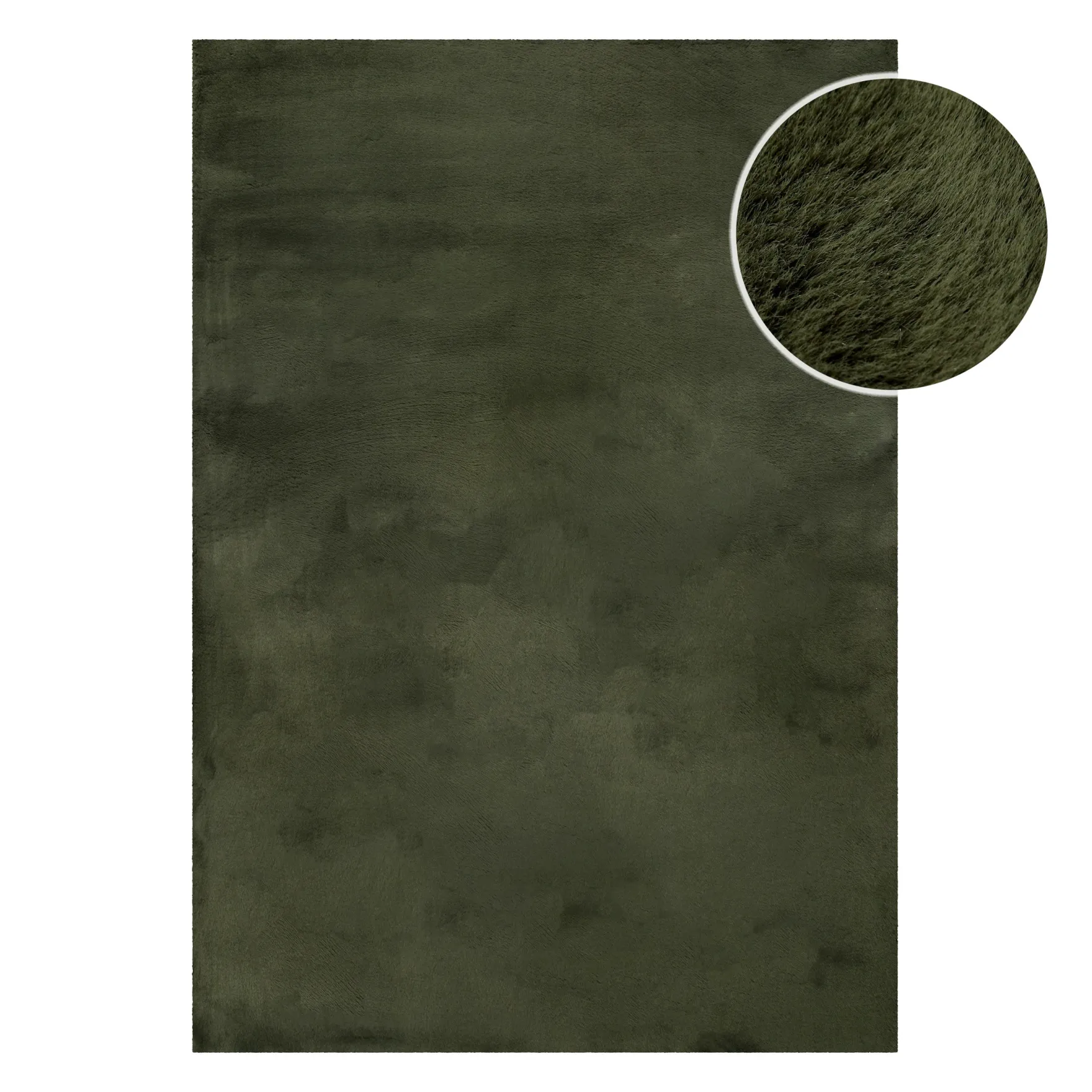 Kunstfell Teppich Olive flauschig und weich "Anna" WECONhome Basics
