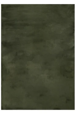 Kunstfell Teppich Olive flauschig und weich