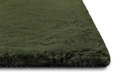 Kunstfell Teppich Olive flauschig und weich