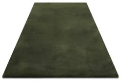 Kunstfell Teppich Olive flauschig und weich