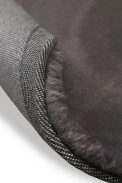 Kunstfell Teppich Rund Anthrazit flauschig und weich "Anna" WECONhome Basics