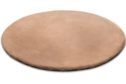 Kunstfell Teppich Rund Apricot flauschig und weich "Anna" WECONhome Basics