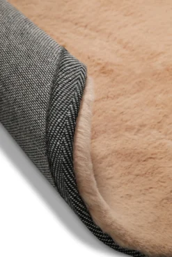 Kunstfell Teppich Rund Apricot flauschig und weich "Anna" WECONhome Basics