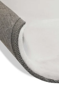 Kunstfell Teppich Rund Beige Grau flauschig und weich "Anna" WECONhome Basics