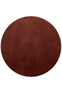 Kunstfell Teppich Rund Bordeaux flauschig und weich