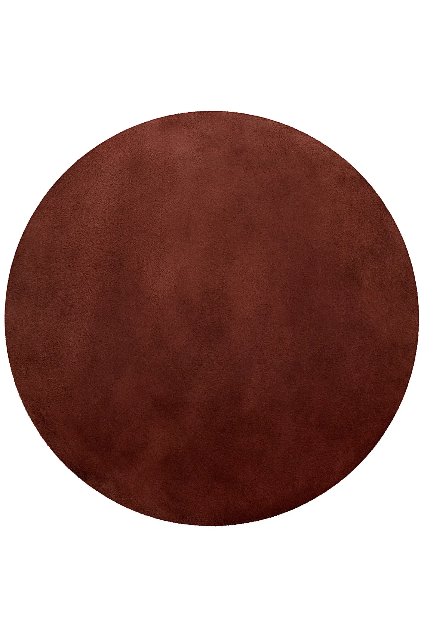 Kunstfell Teppich Rund Bordeaux flauschig und weich "Anna" WECONhome Basics