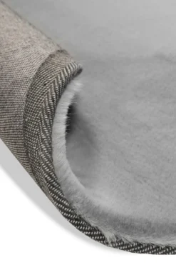 Kunstfell Teppich Rund Grau flauschig und weich