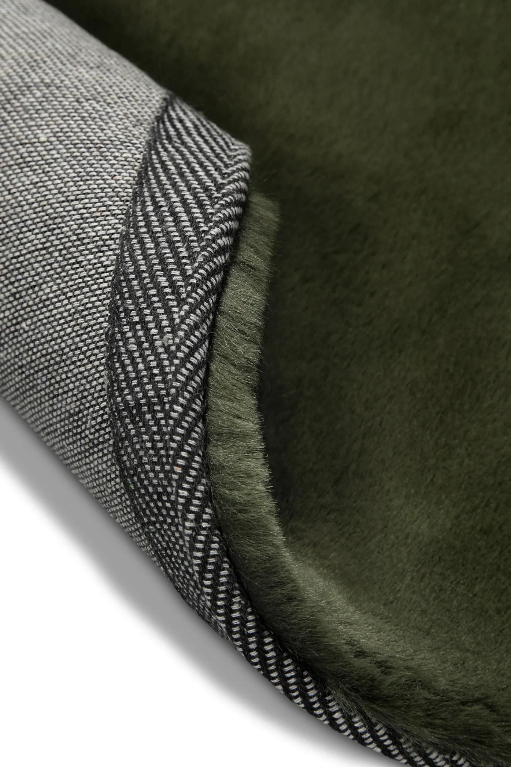 Kunstfell Teppich Rund Olive flauschig und weich "Anna" WECONhome Basics