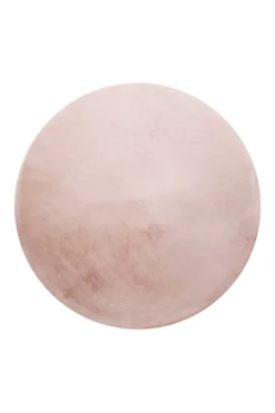 Kunstfell Teppich Rund Rosa kuschelig & flauschig "Vita" Homie Living