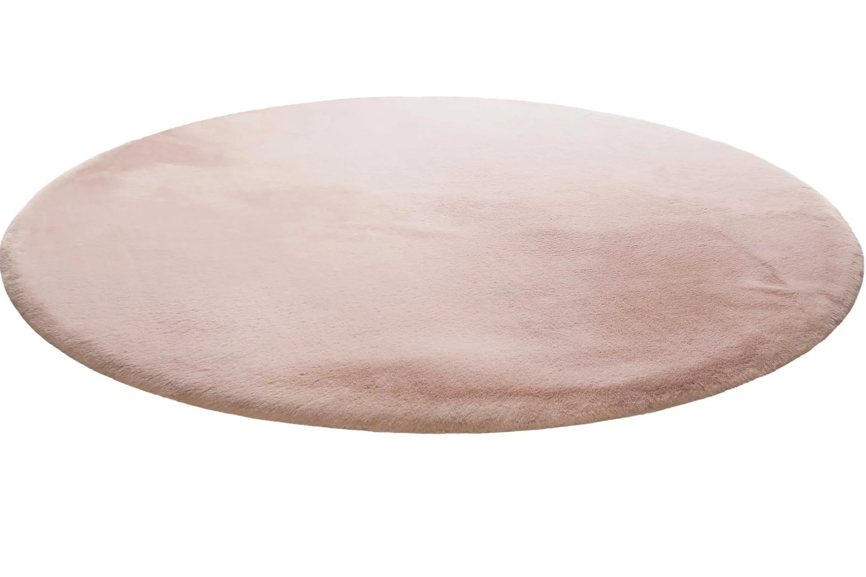 Kunstfell Teppich Rund Rosa kuschelig & flauschig "Vita" Homie Living