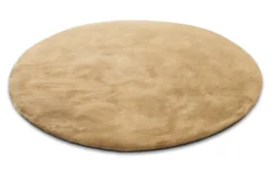 Kunstfell Teppich Rund Sand flauschig und weich "Anna" WECONhome Basics